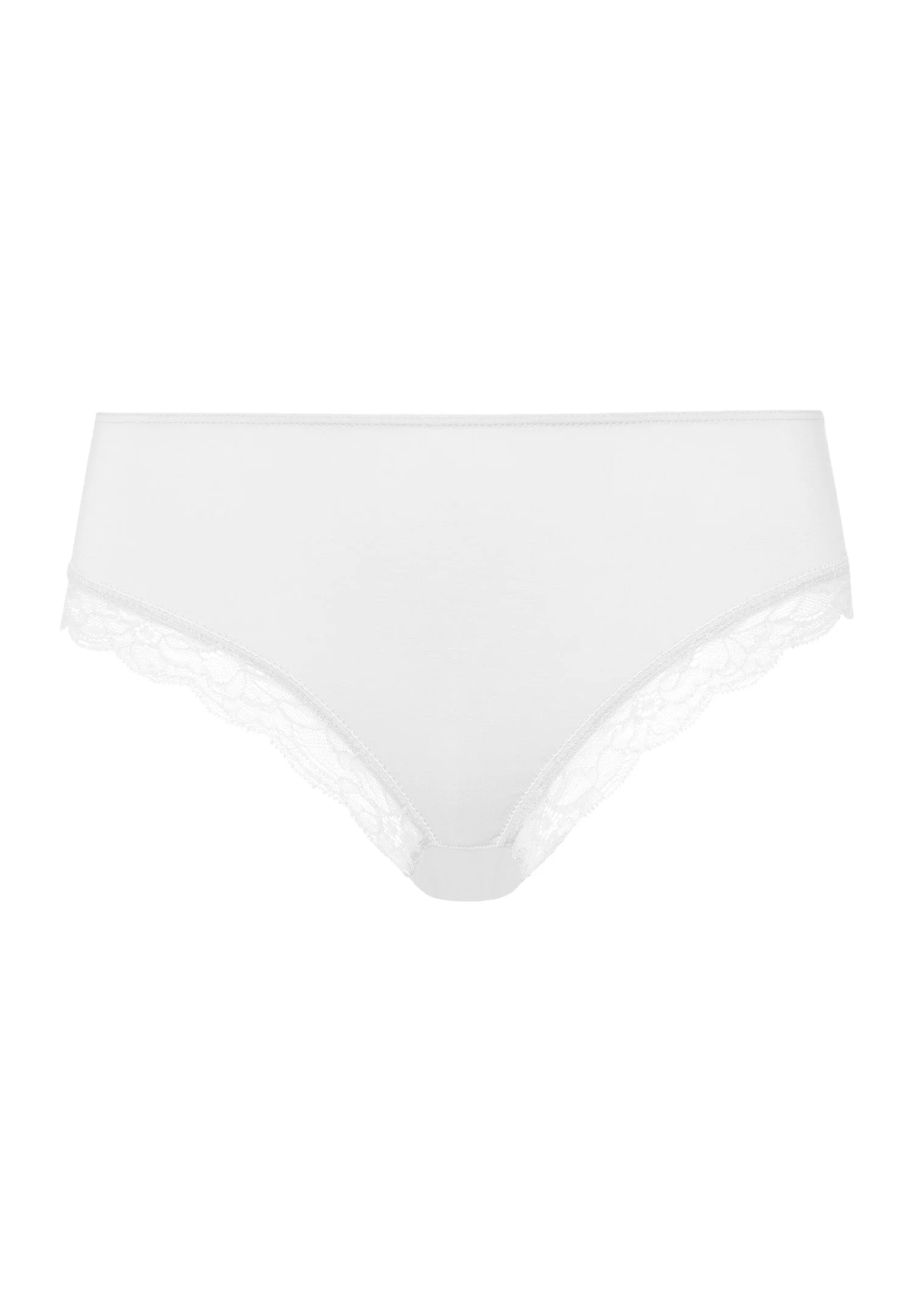 Cotton Lace Cotton High Cut Brief - 1