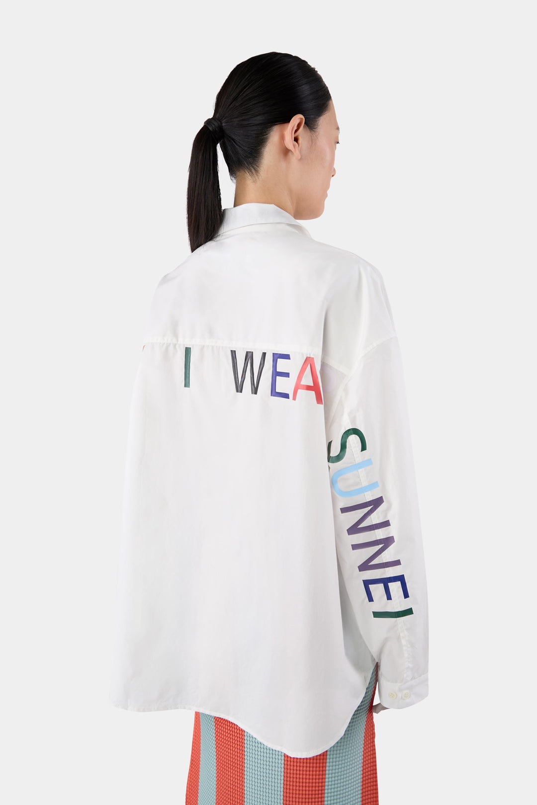 WHITE 'EVERYDAY I WEAR SUNNEI' OVER SHIRT - 3