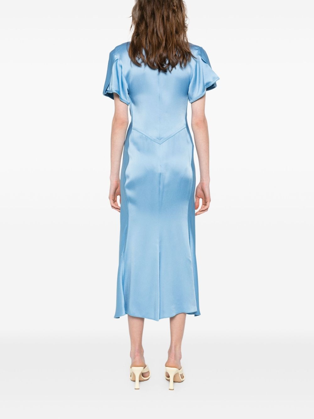 gathered-waist maxi dress - 4