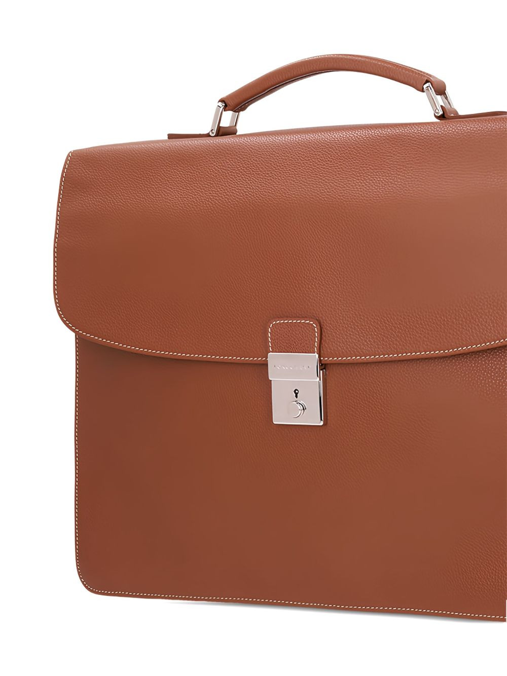 leather top-handle briefcase - 3