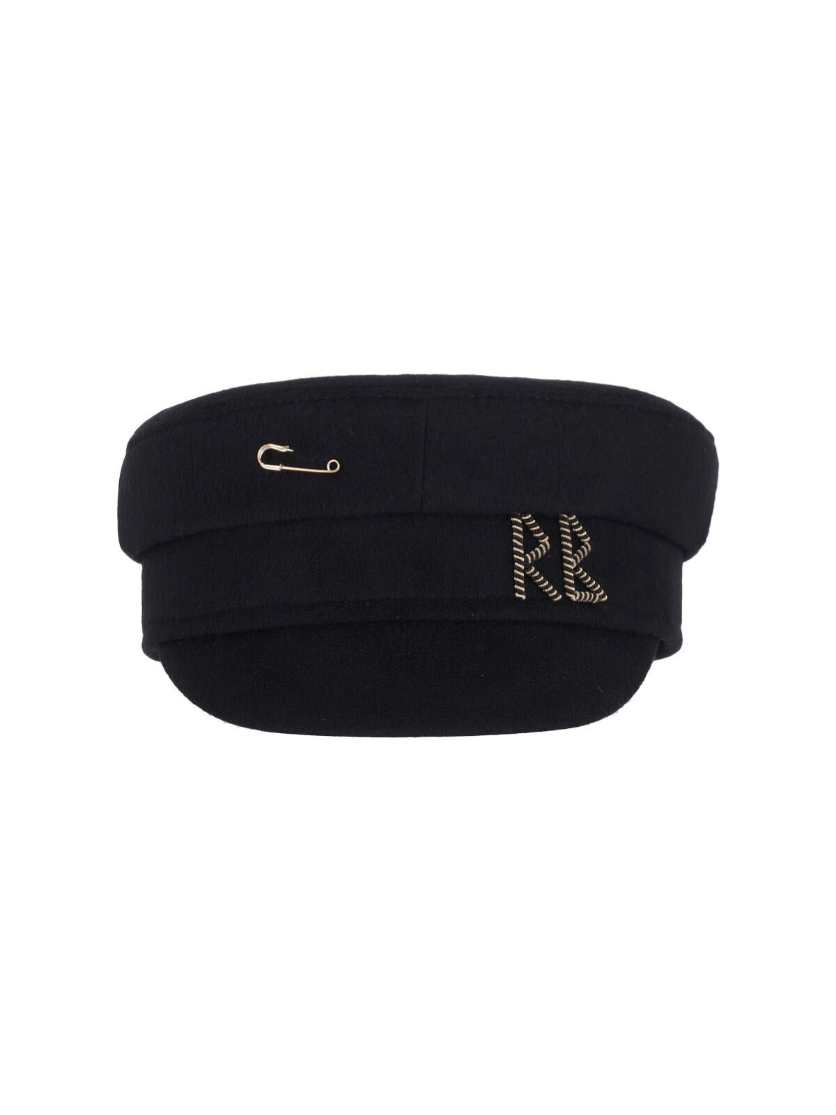 WOOL HAT WITH 'BAKER BOY' BROOCH - 1