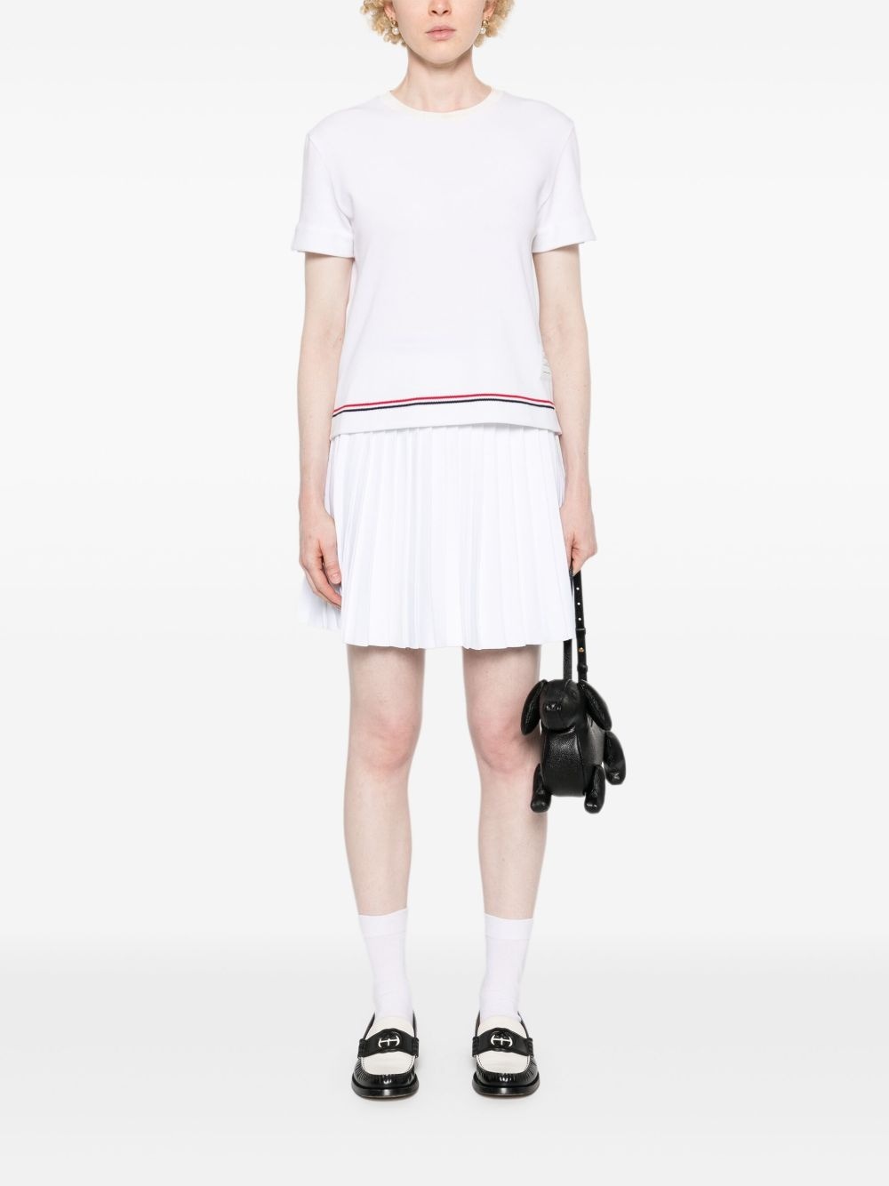 RWB-stripe piqué-knit top - 2