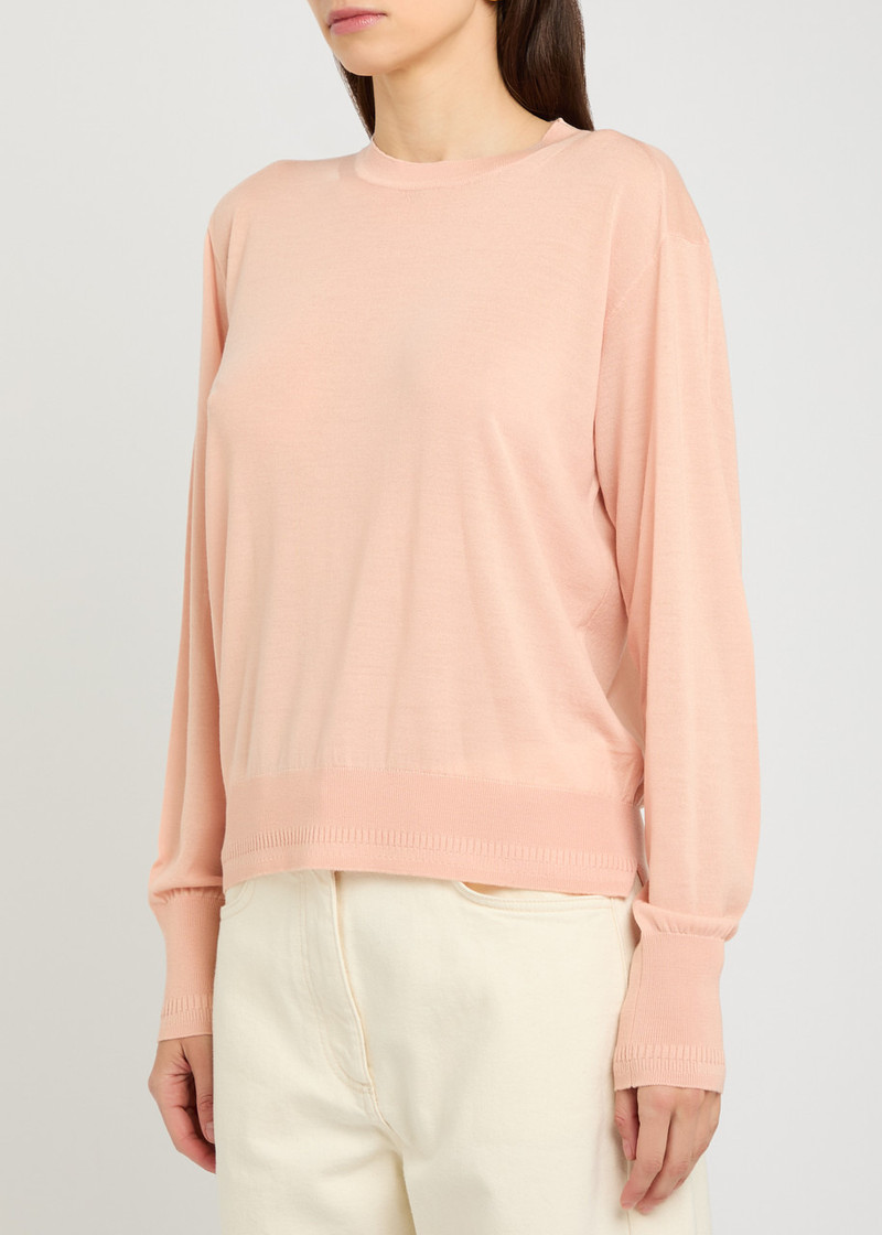 Another Tomorrow Another Tomorrow Crew-neck Fine-knit T-shirt outlook
