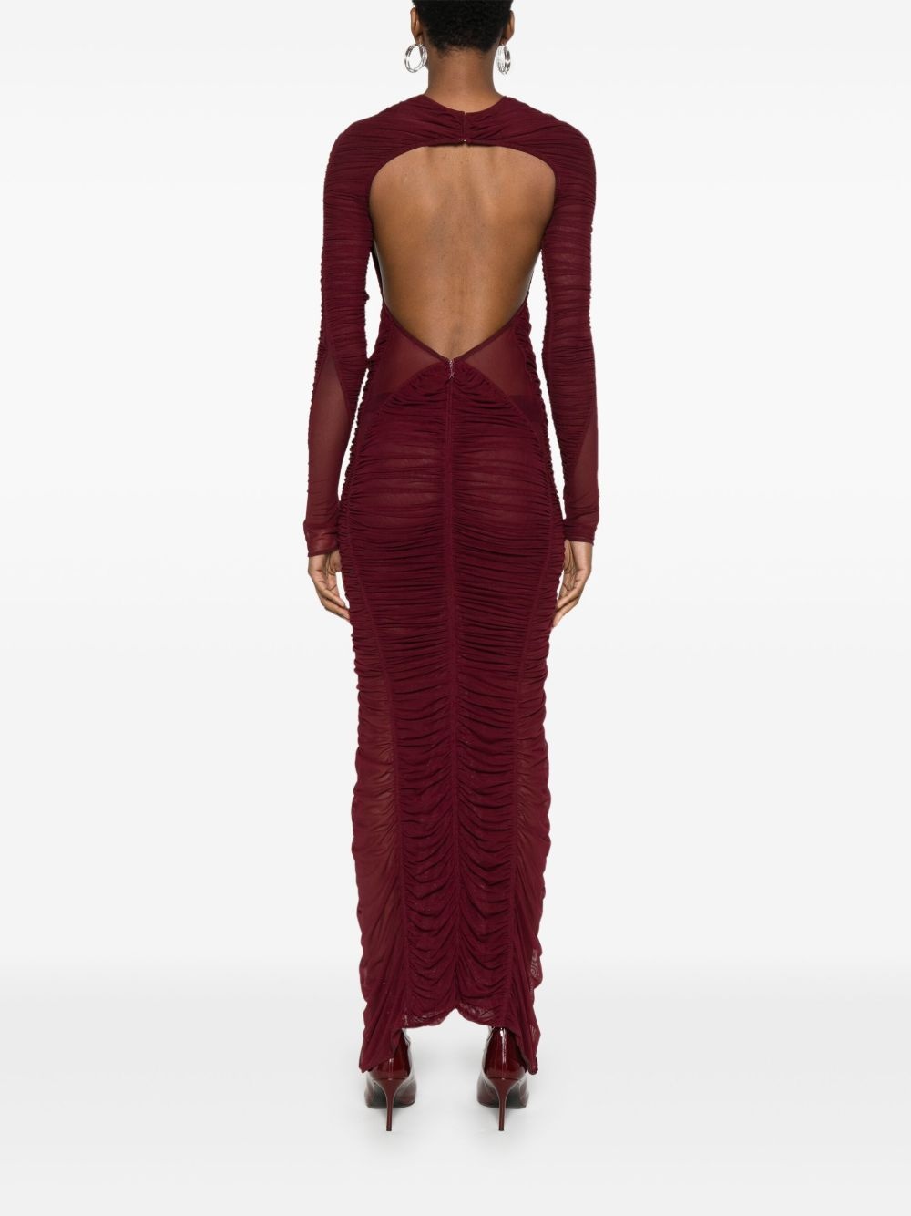ruched maxi dress - 4