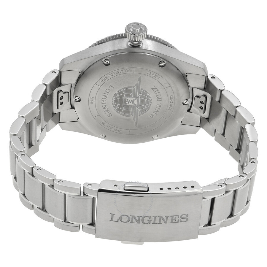 Longines Spirit Zulu Time Automatic Black Dial Men's Watch L3.802.4.53.6 - 3