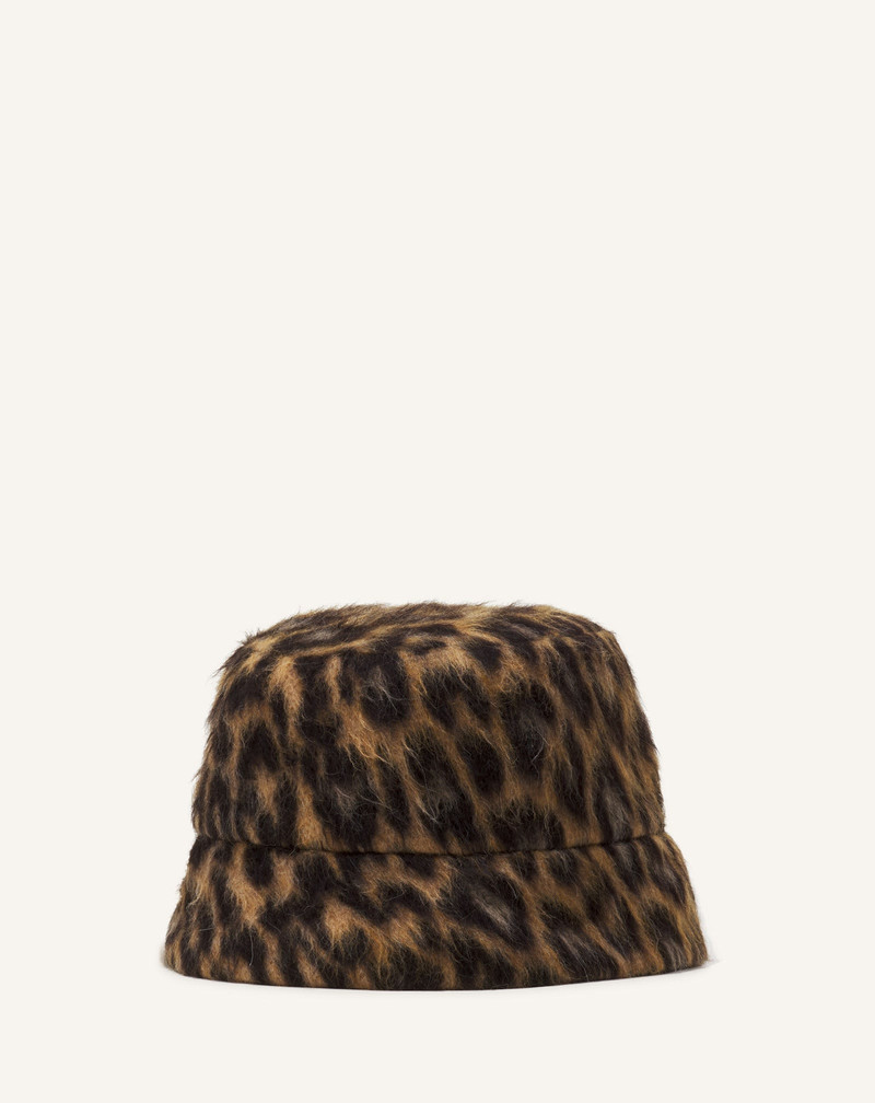 LEOPARD PRINT REVERSIBLE BUCKET HAT 1