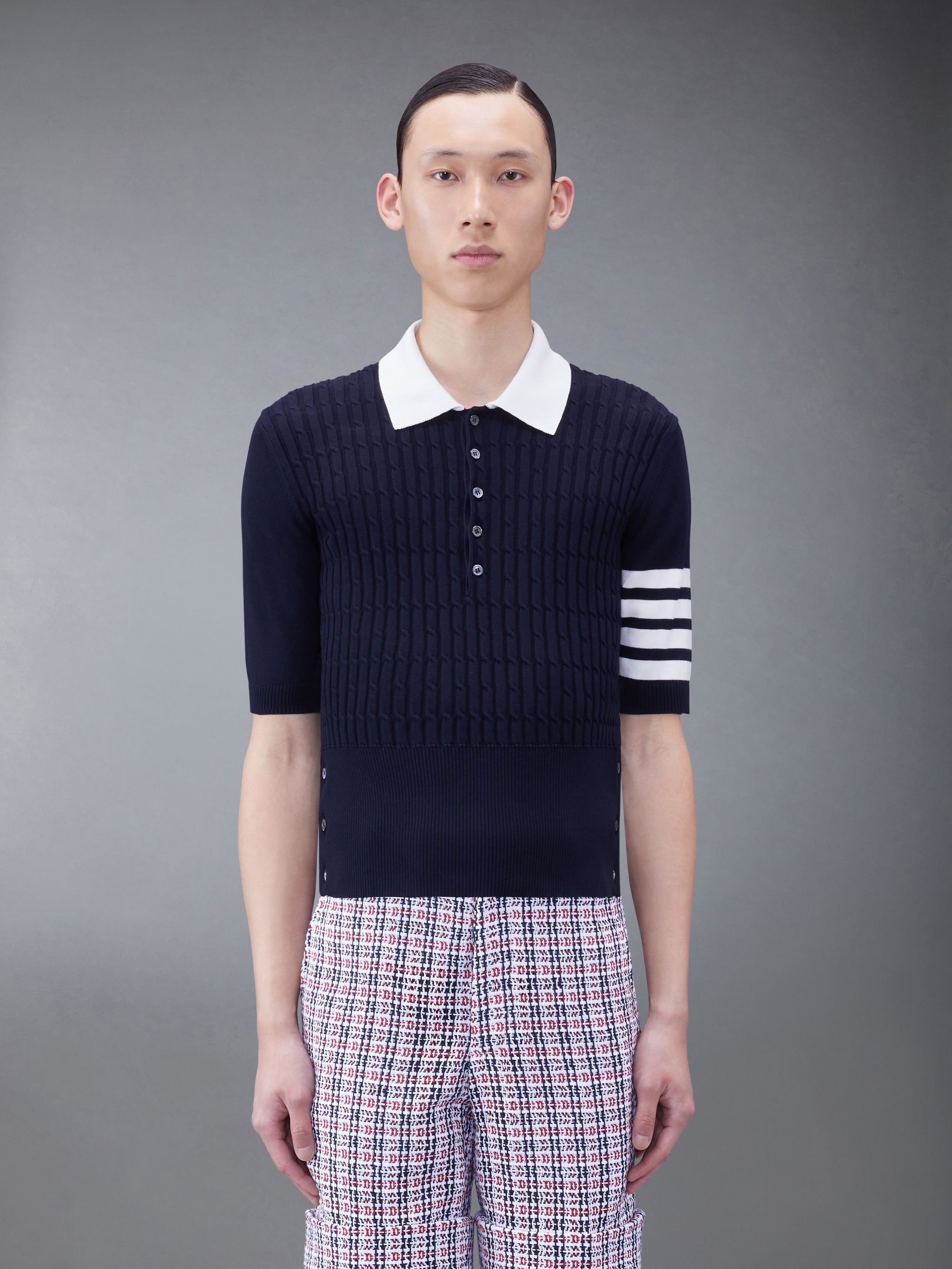 4-bar stripe polo shirt - 1