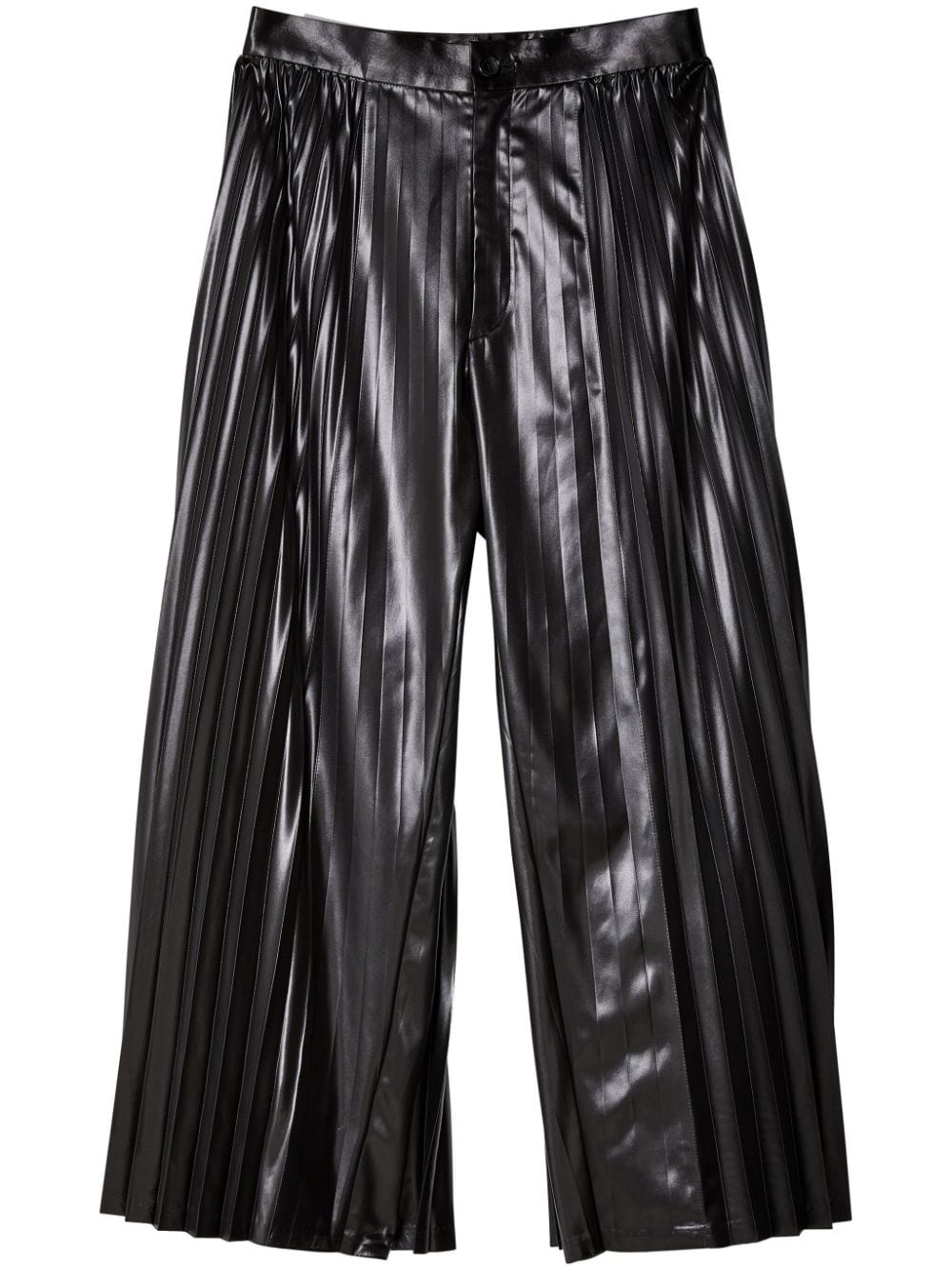 pleated cropped trousers - 1