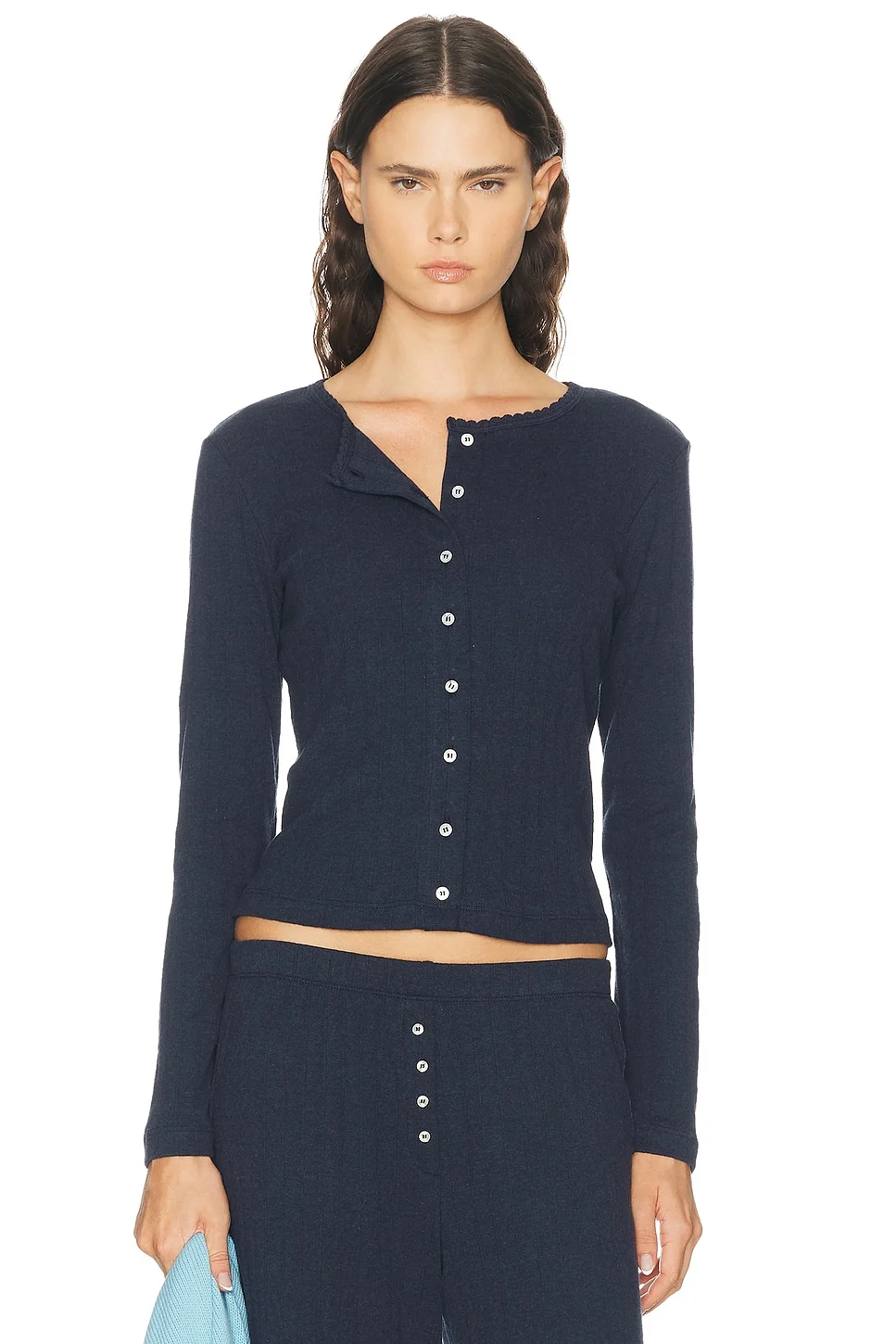 Pointelle Classic Cardigan - 1