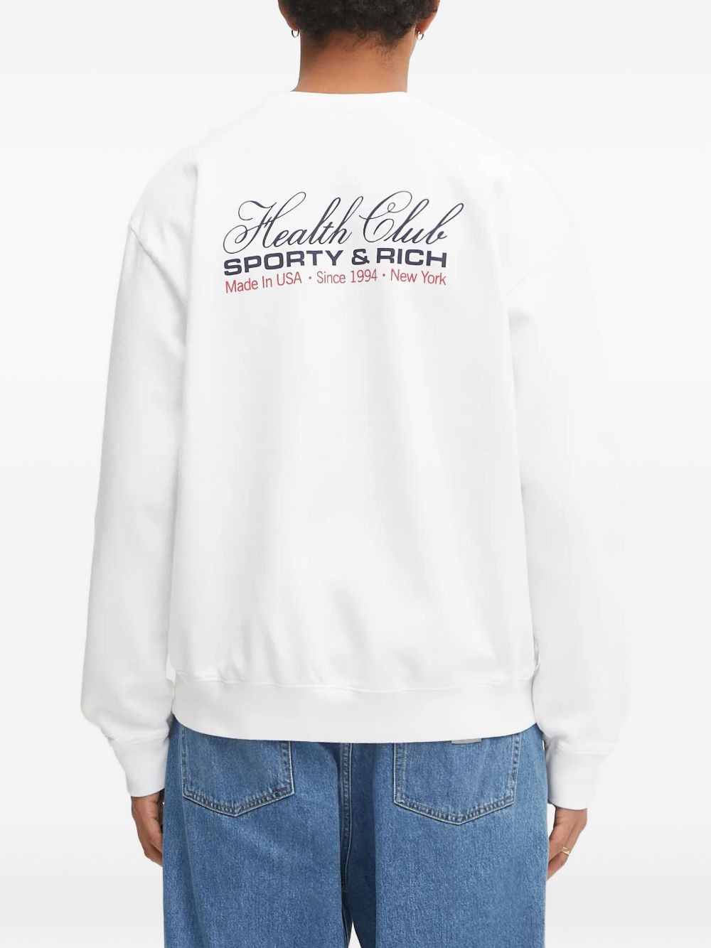 logo-detail crew-neck sweatshirt - 4