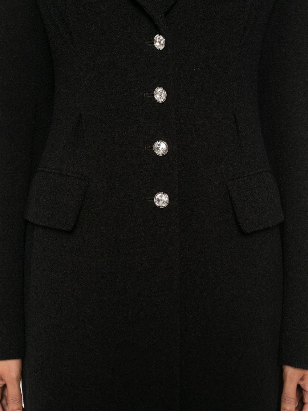 jewel-buttoned coat - 5