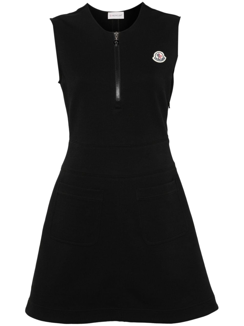 logo-patch jersey mini dress - 1
