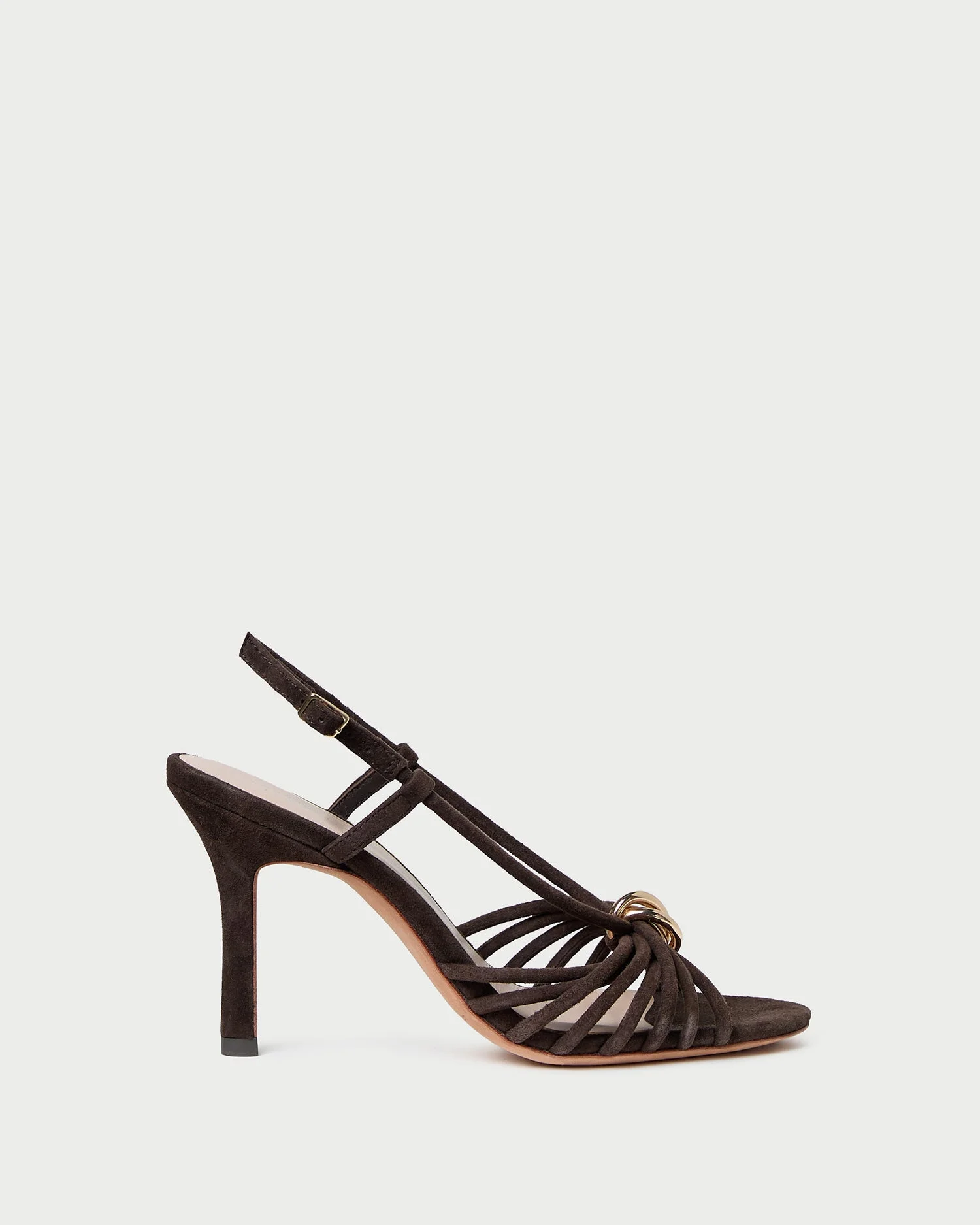 Mareka Brown Suede Heeled Sandal - 1