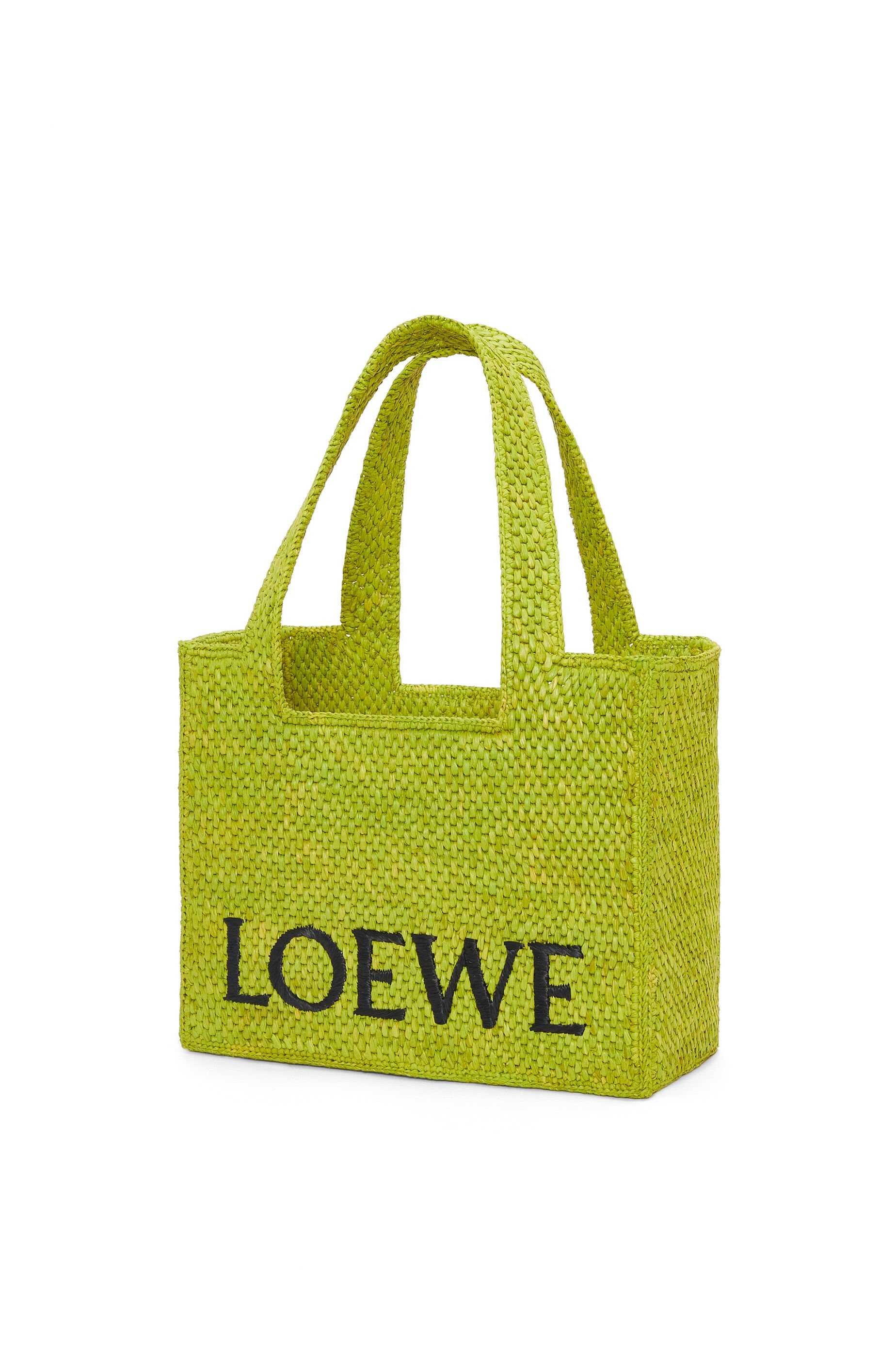 Medium LOEWE Font Tote in raffia - 4