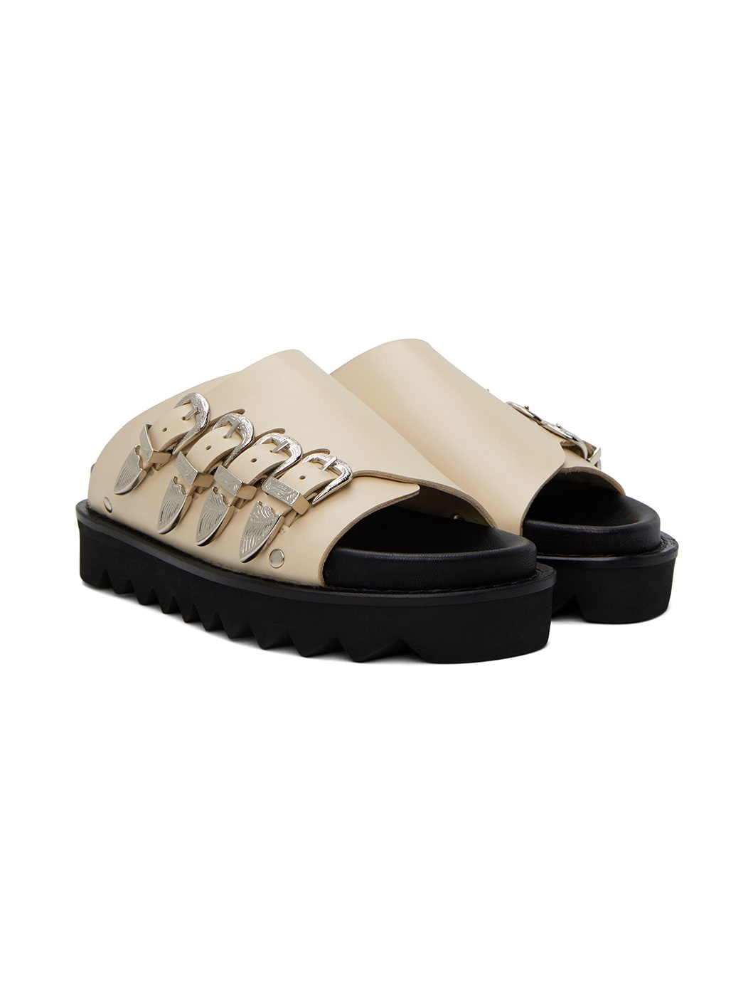 SSENSE Exclusive Beige Buckle Sandals - 4