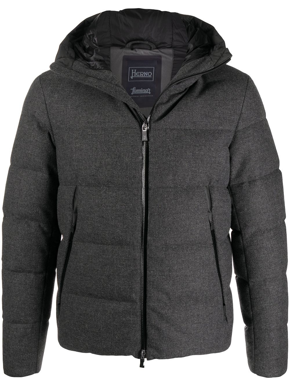 hooded down jacket - 1