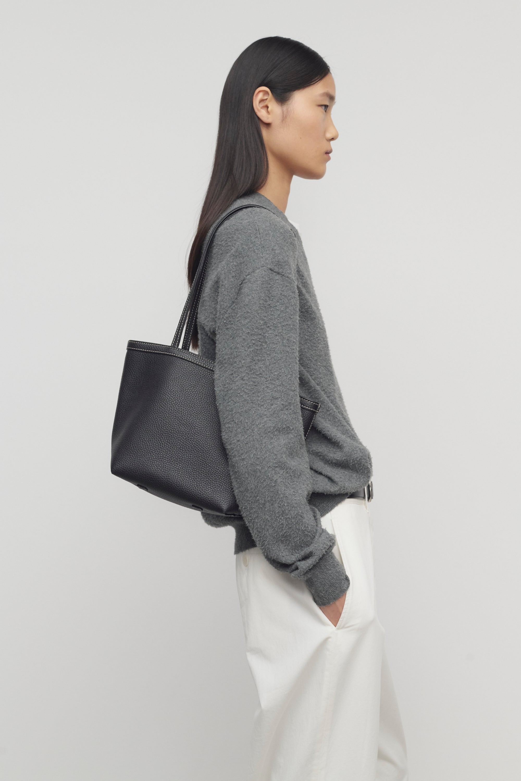 Medium Park Tote Stitch Bag in Leather - 5