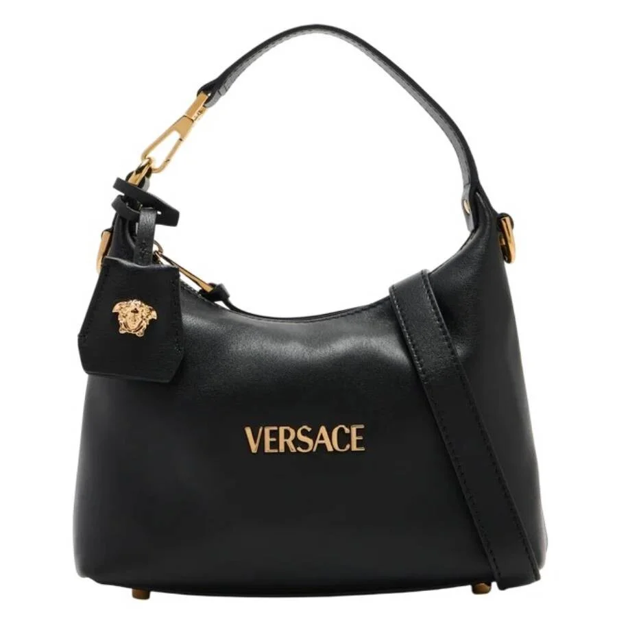 Versace Tag Nappa Hobo Bag - 1
