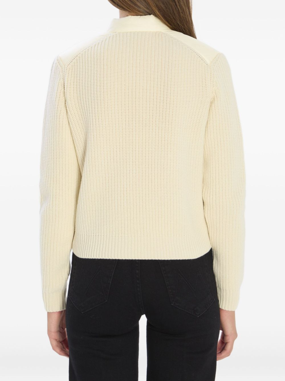 padded-front chest-pocket cardigan - 5