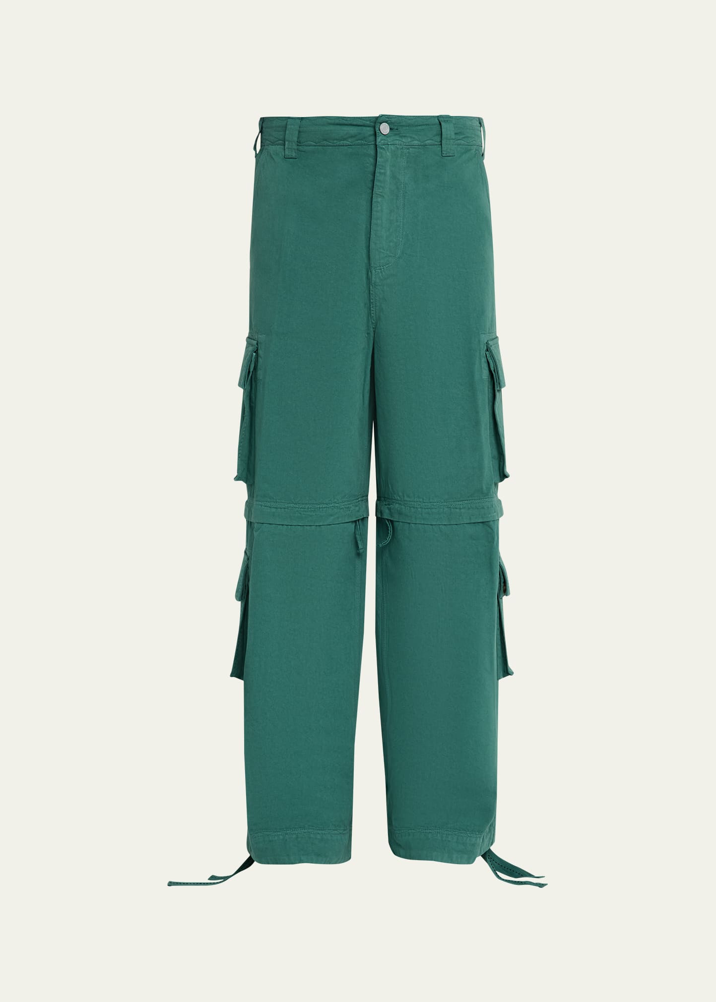 Men's Cotton Zip-Off Wide Leg Cargo Pants - 1