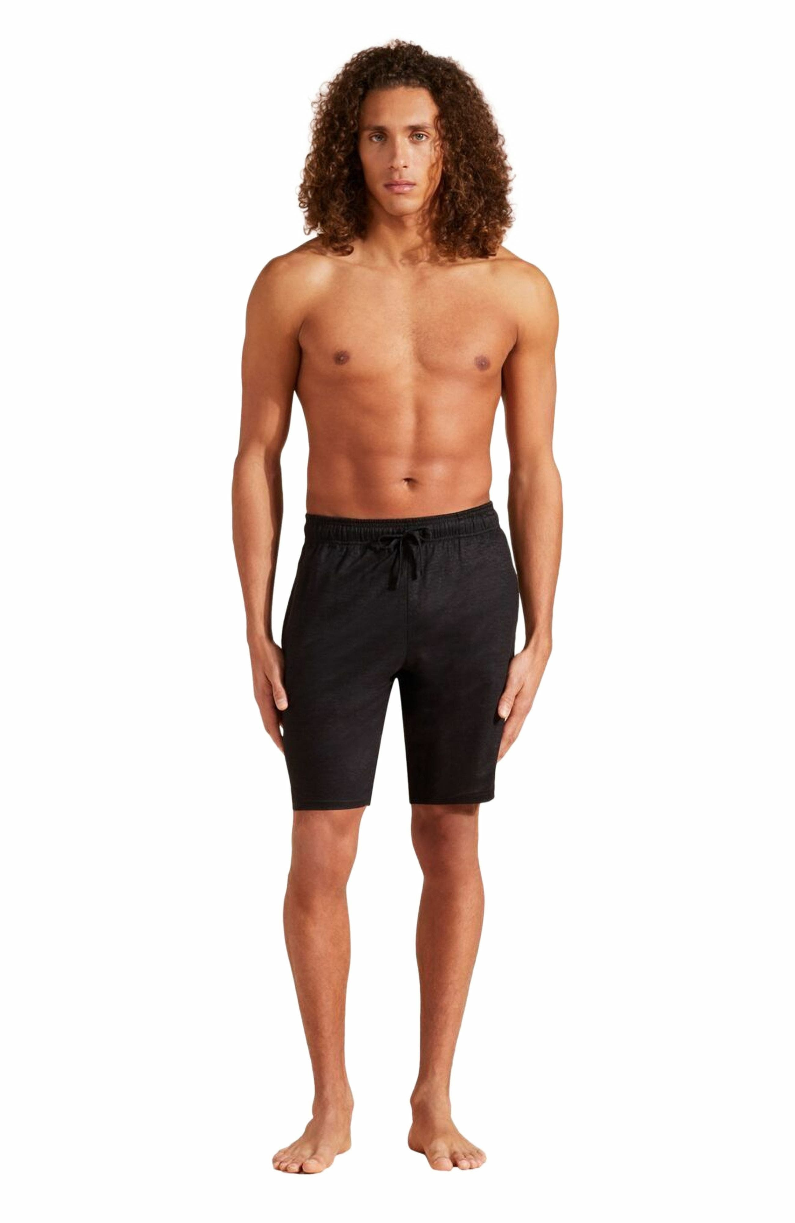 Vilebrequin Unisex Linen Bermuda Shorts in Noir at Nordstrom - 3
