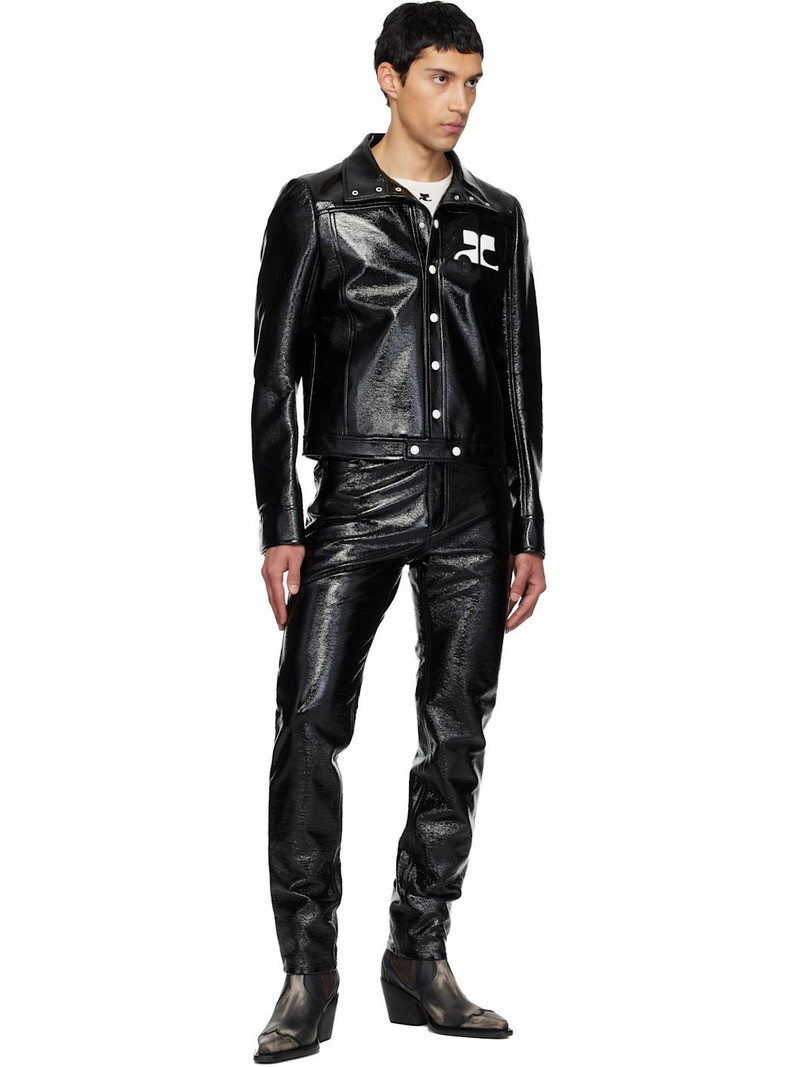 courrèges Black Reedition Vinyl Jacket outlook