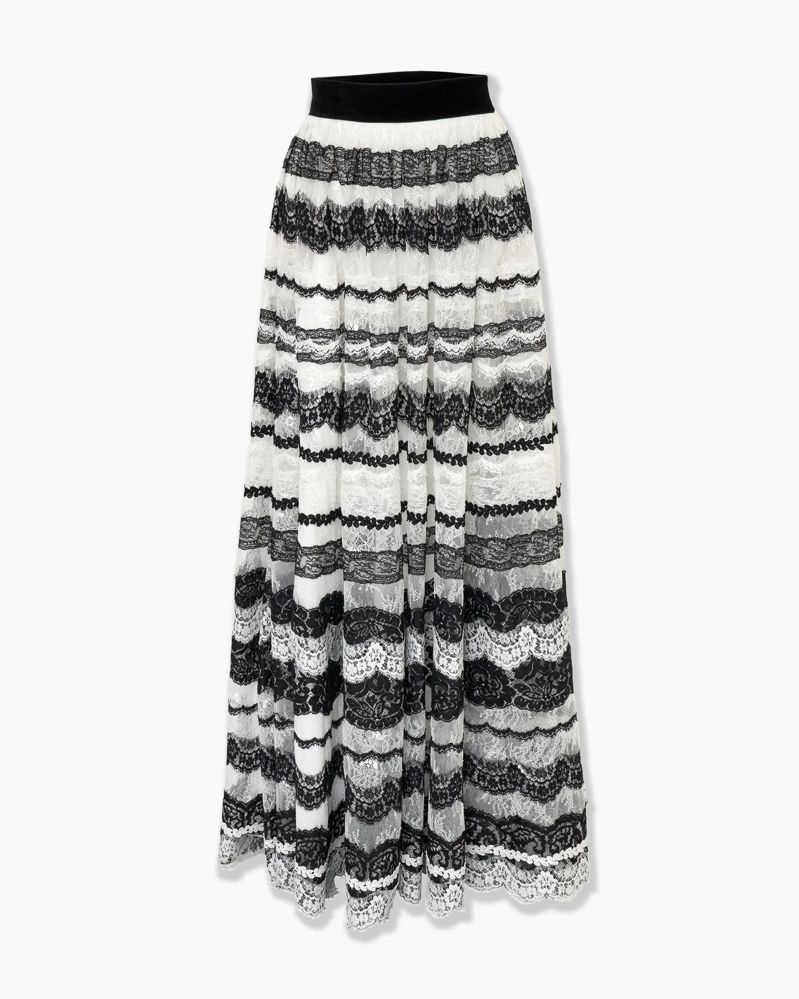 Embroidered Lace Ball Skirt - 1