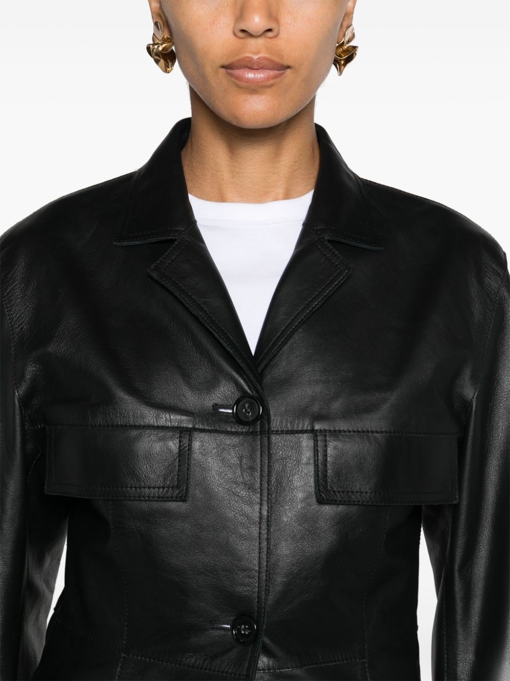 Hourglass leather jacket - 5