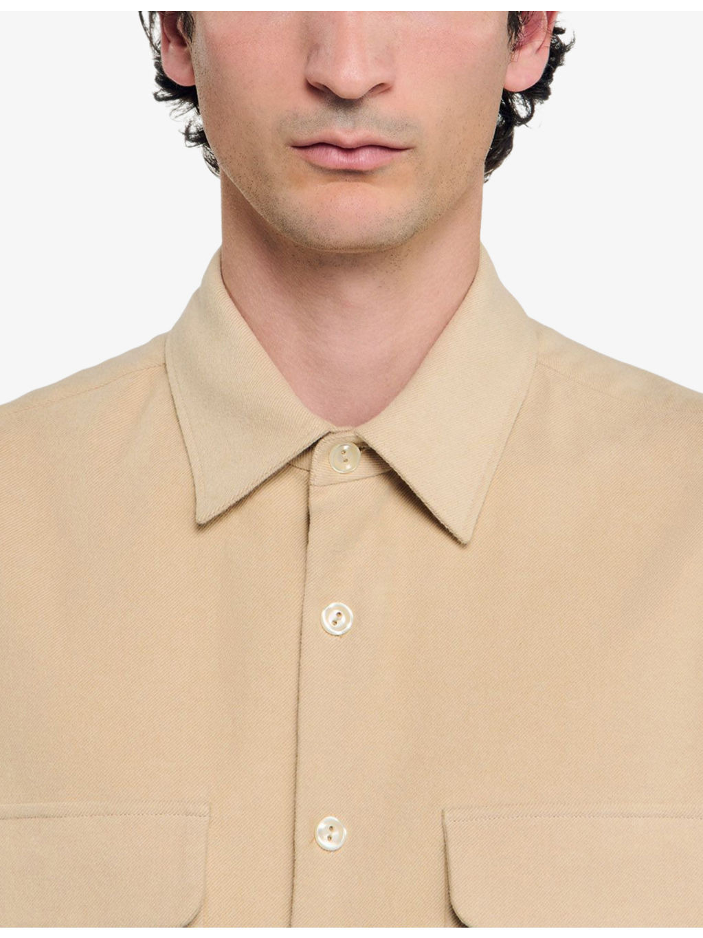 Flap-Pocket Flannel Cotton Shirt - 5