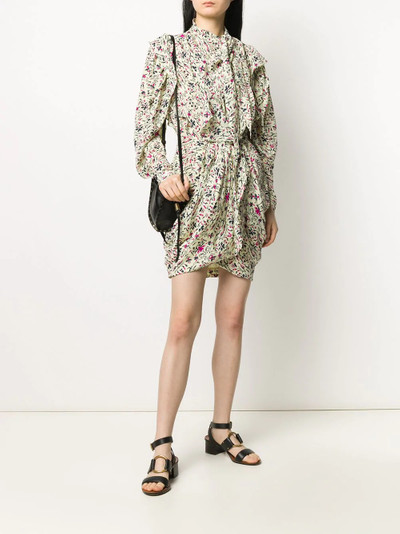 Isabel Marant floral-print pleated draped mini dress outlook