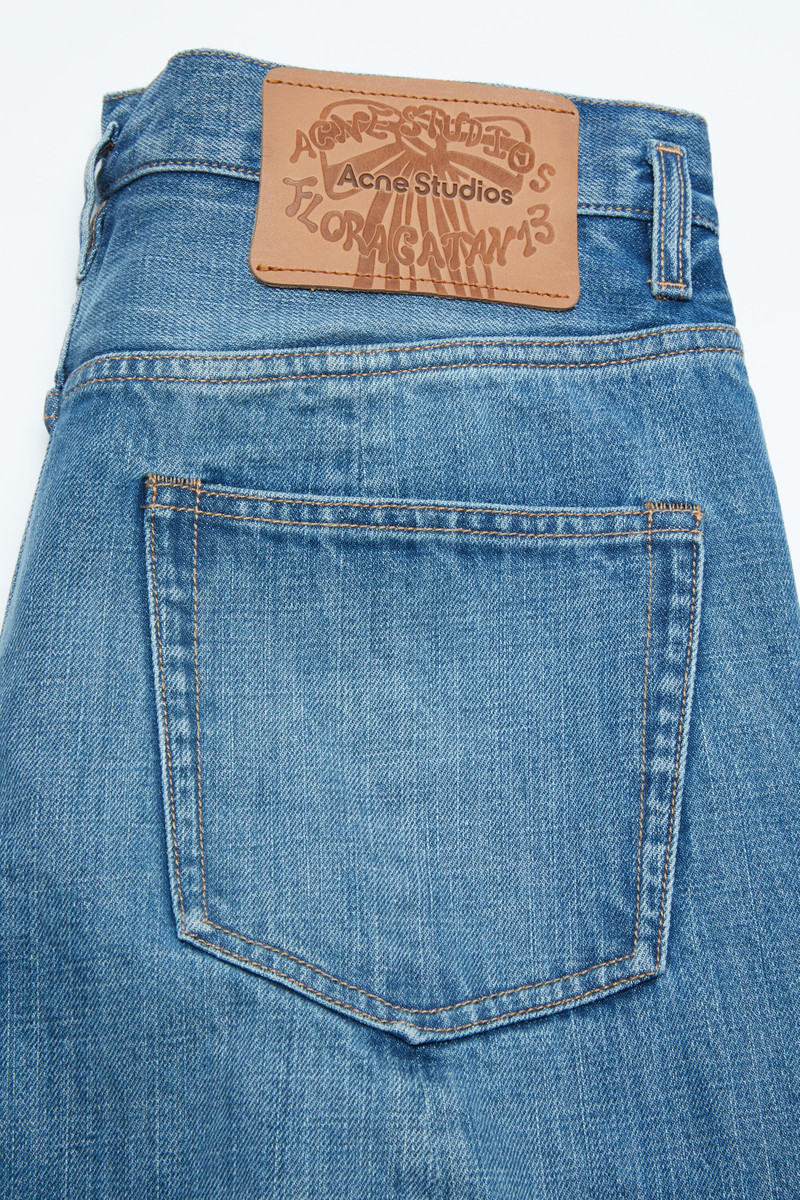 Denim cargo trousers - Mid blue 8