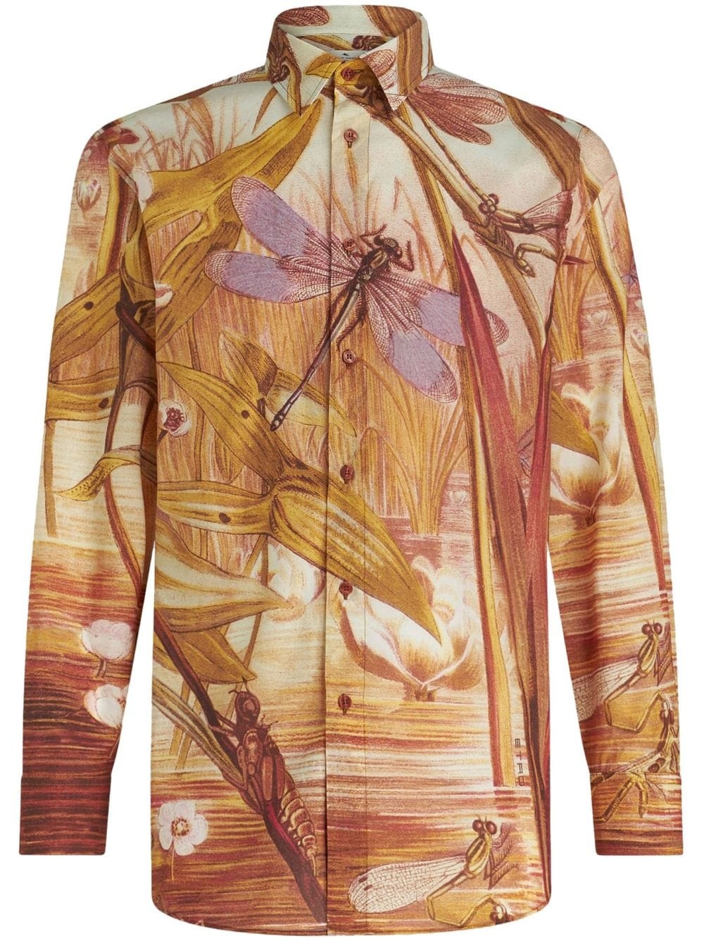 landscape-print cotton shirt - 1