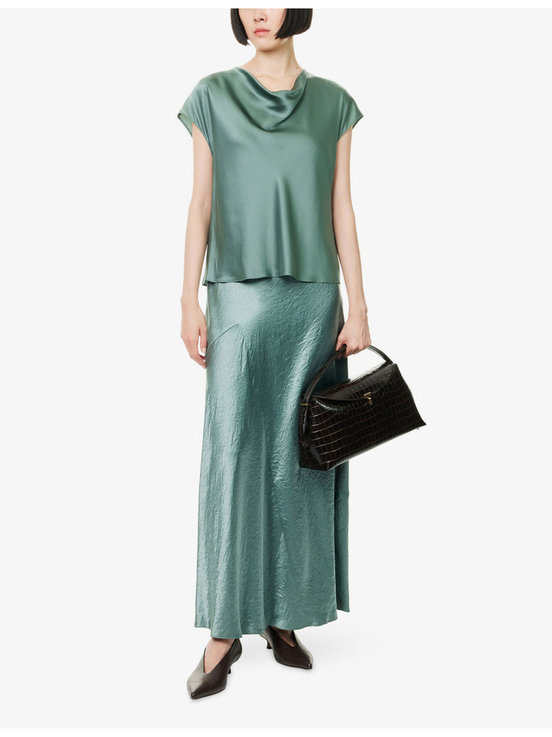 Vince Panelled High-Waist Woven Midi Skirt outlook