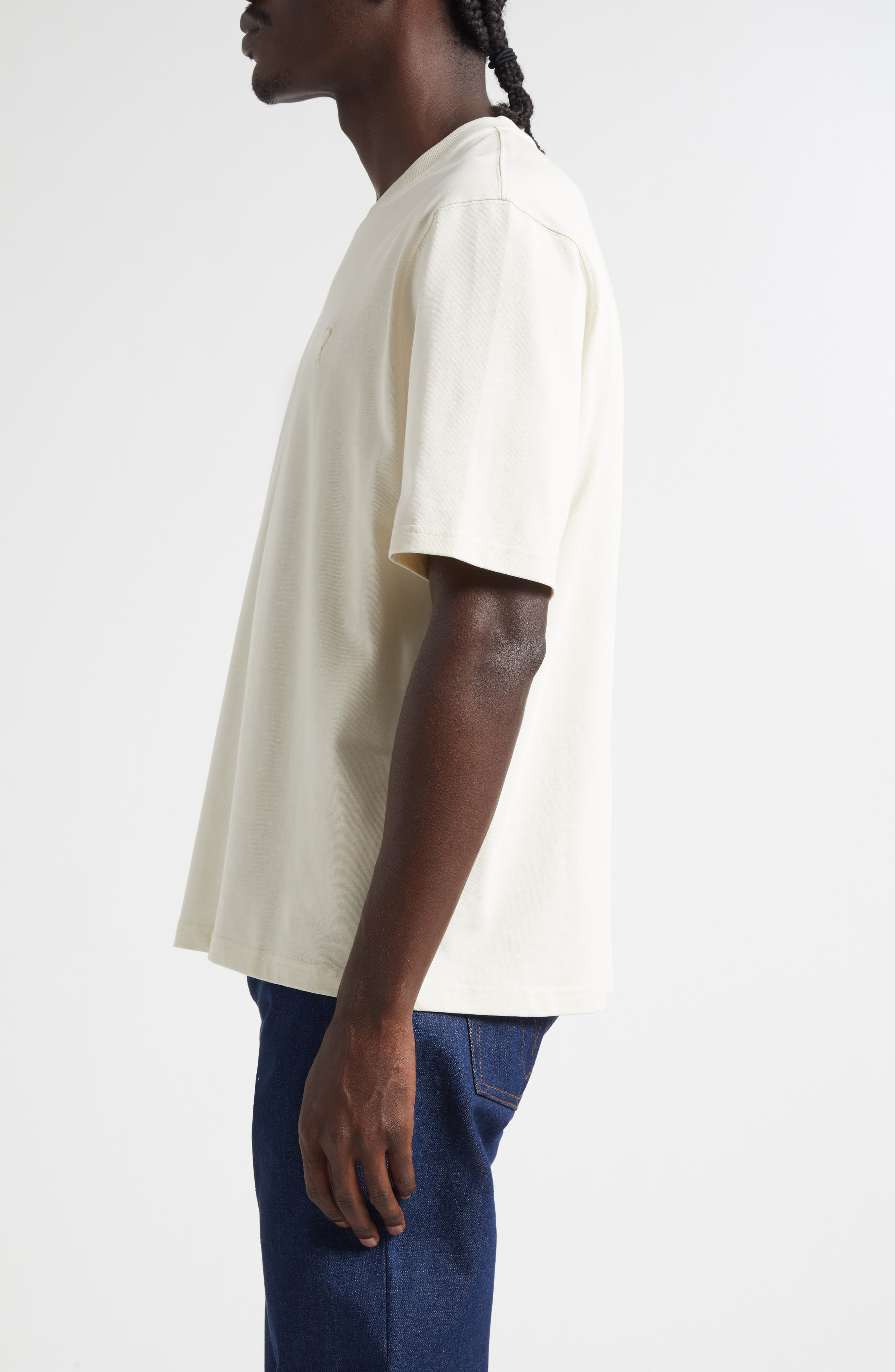 AMI PARIS Ami de Coeur Cotton T-Shirt in Ivoire at Nordstrom - 3