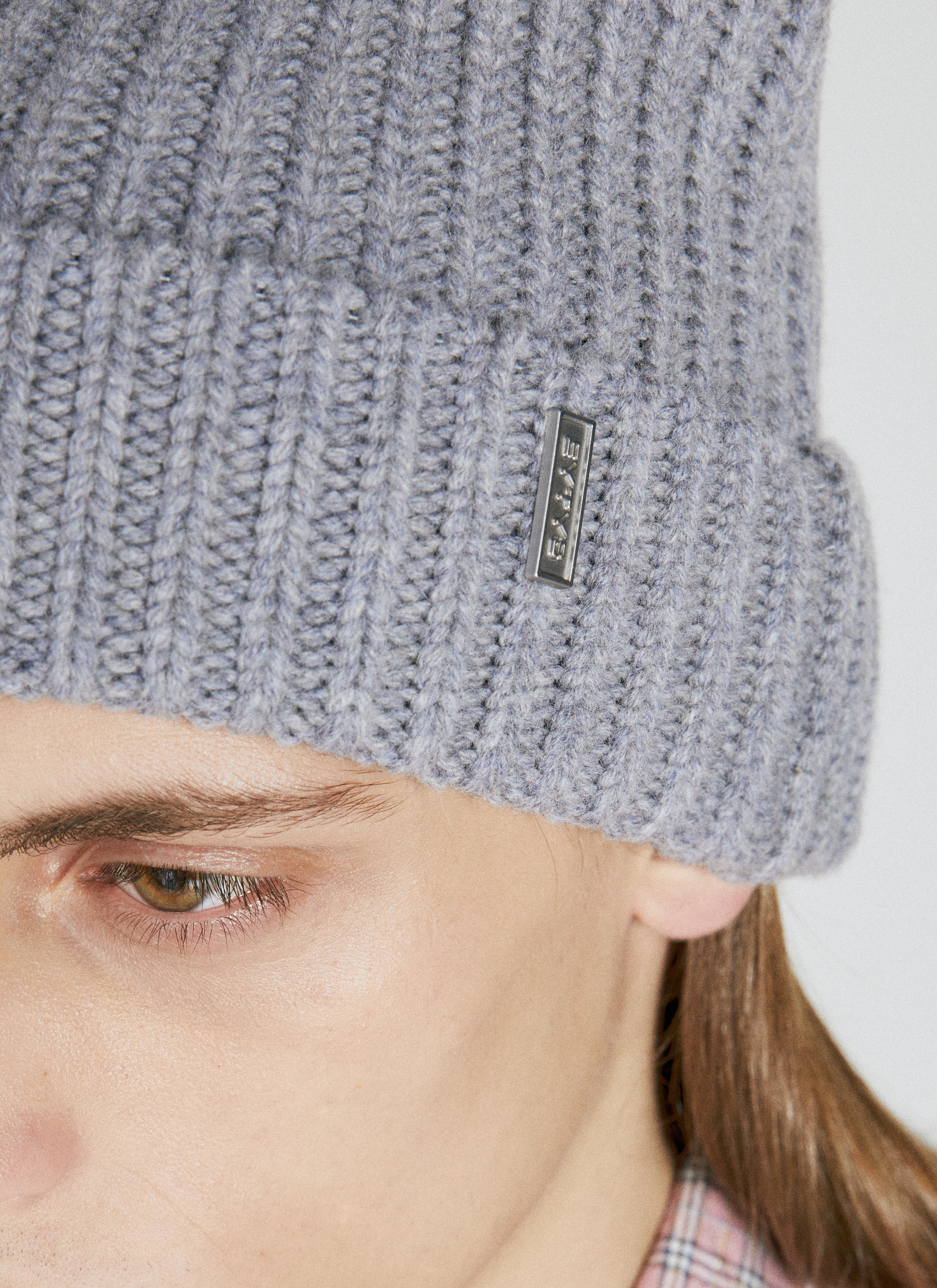 Wool Knit Beanie Hat - 4