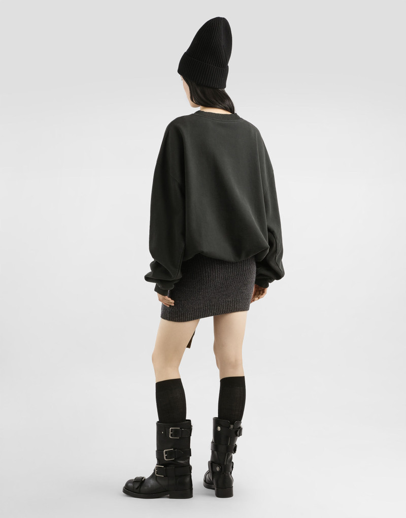 Dolce & Gabbana Cotton crew neck sweatshirt with print outlook