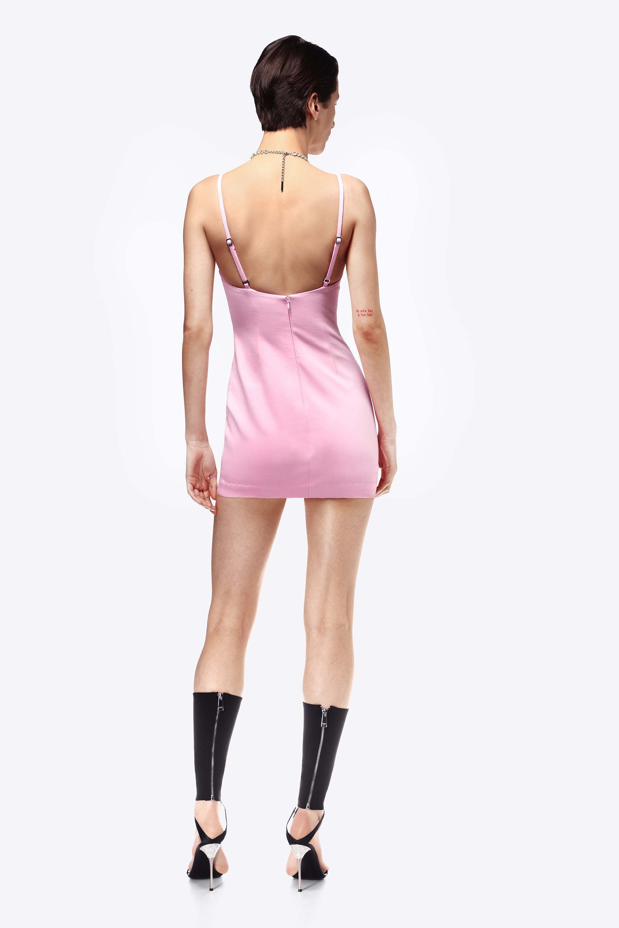BUTTERFLY CUTOUT MINI DRESS - 4