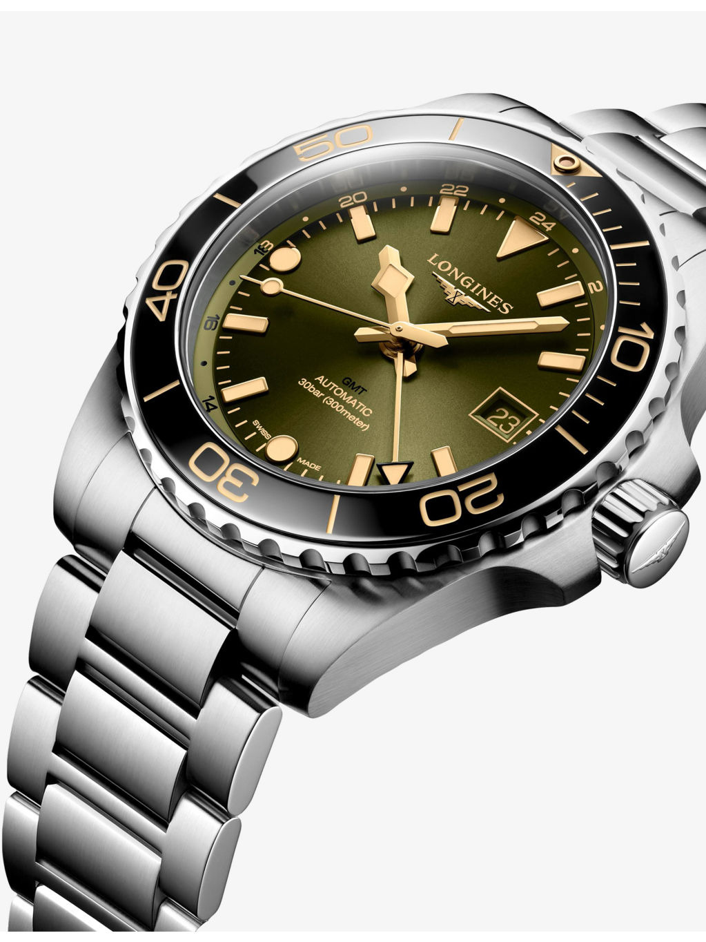 HydroConquest GMT Stainless-Steel Automatic Watch - 3