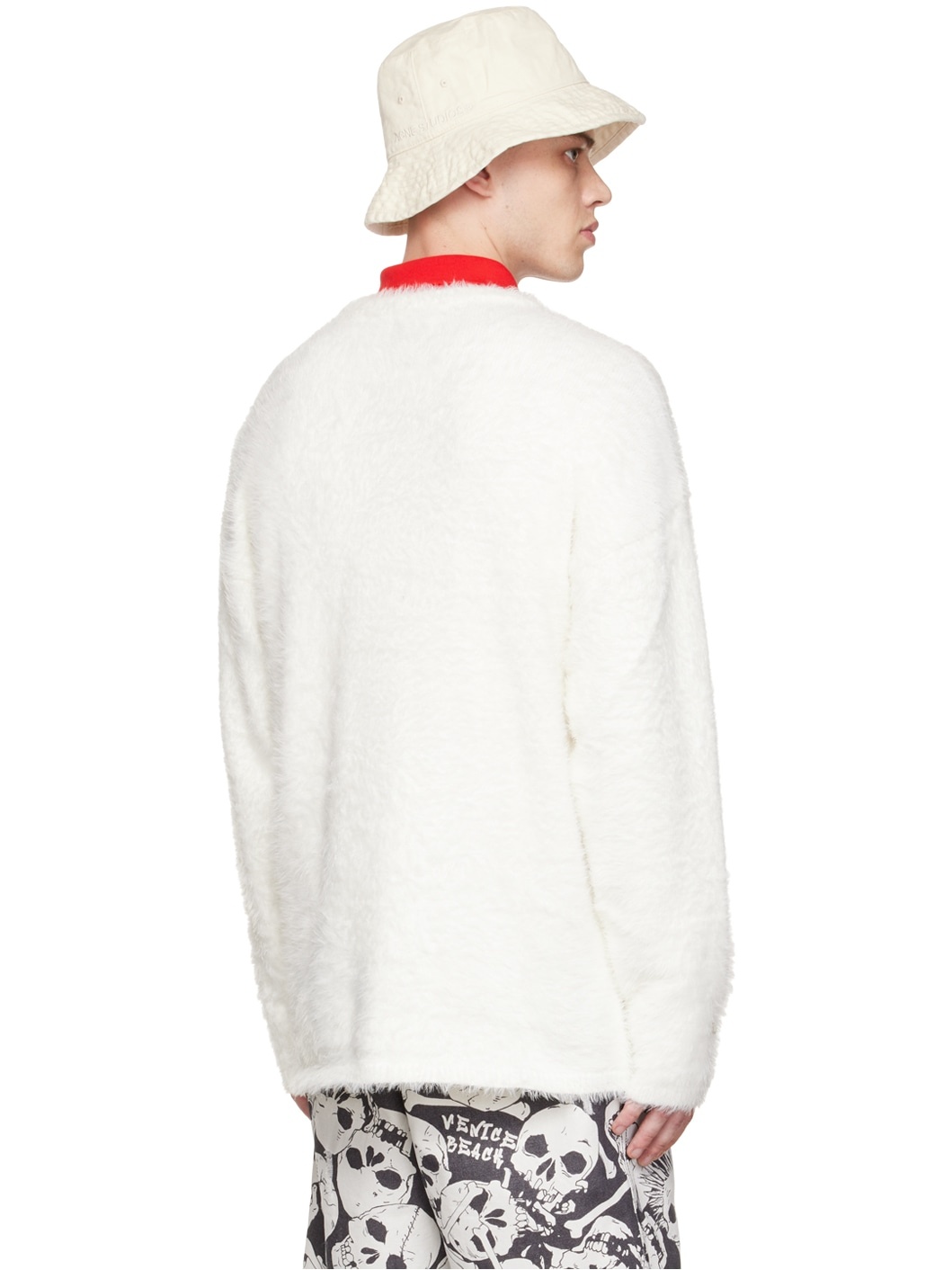 White Hairy Sweater - 3