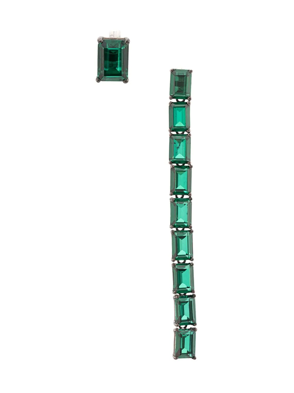 baguette emerald earrings - 1