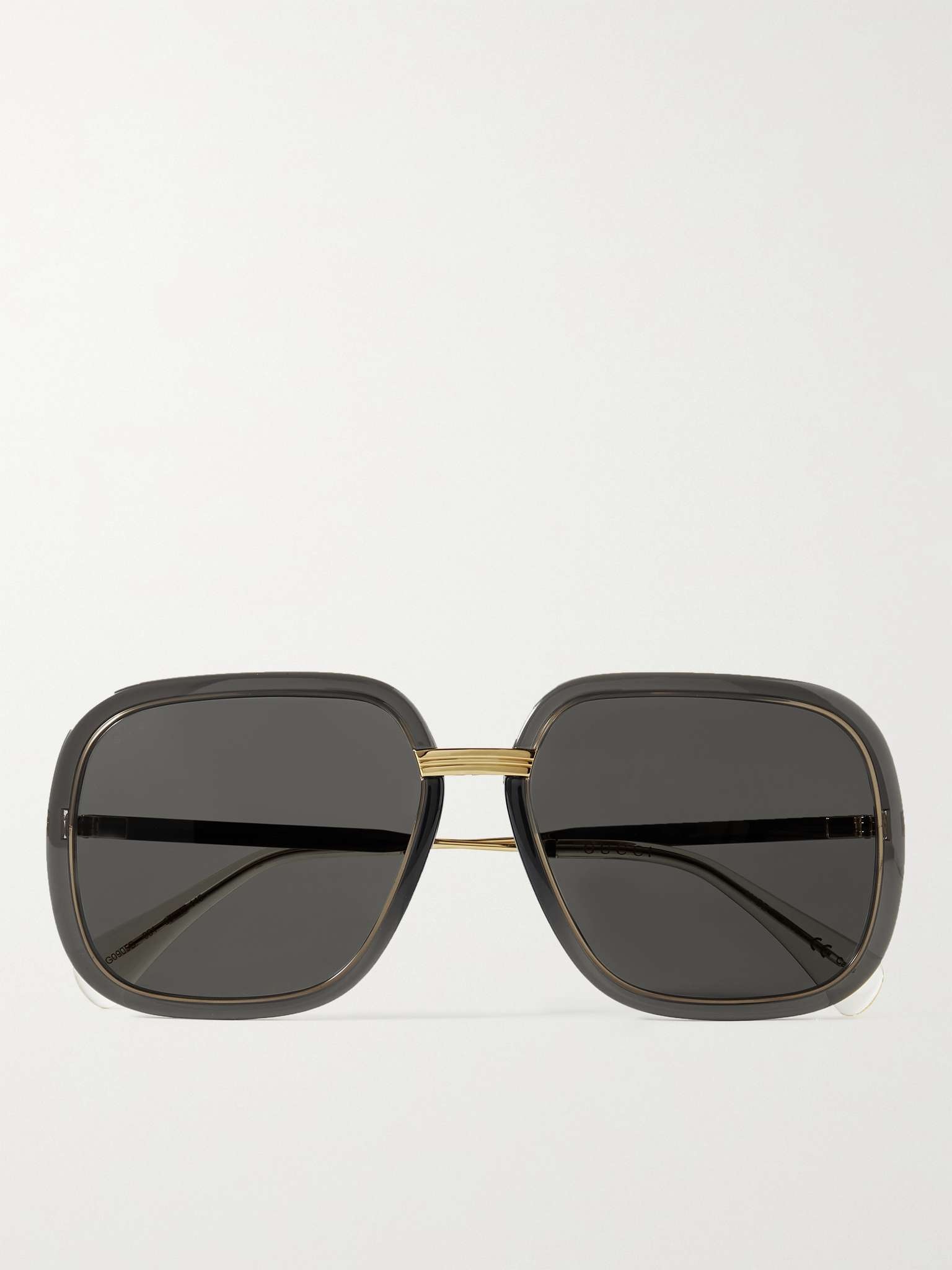 Square-Frame Acetate and Gold-Tone Sunglasses - 1