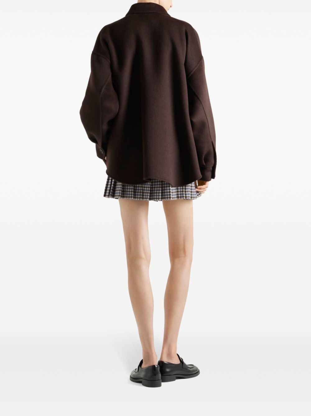 enamel-logo wool jacket - 3