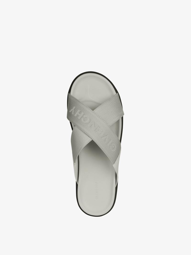 G PLAGE SANDALS WITH CROSSED STRAPS IN WEBBING 4