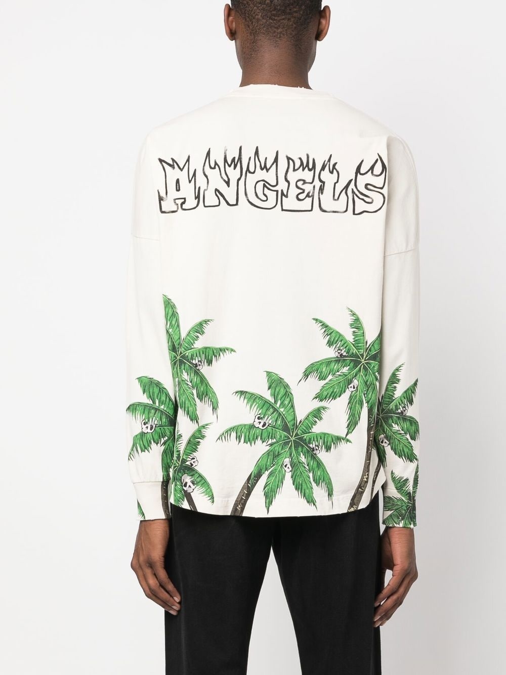 palm-print cotton sweatshirt - 4
