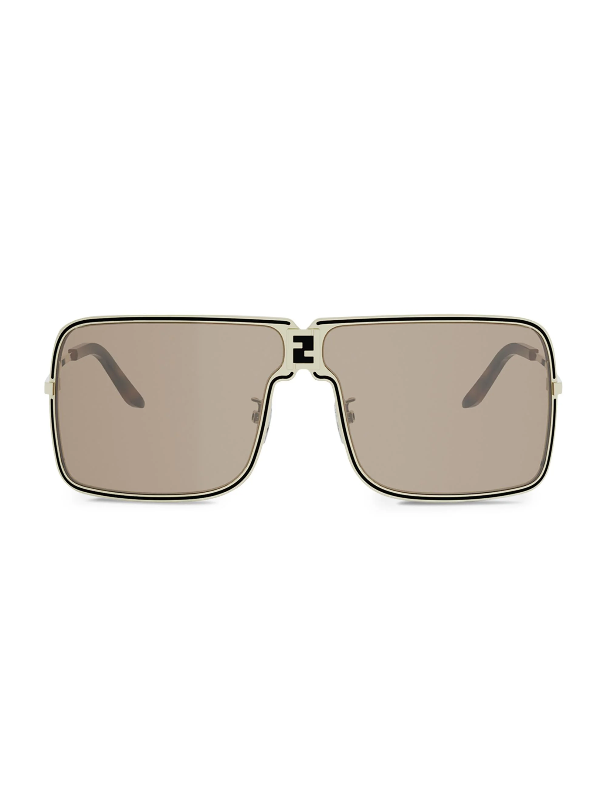 Women's Fendiness 67MM Square Sunglasses - Gold Brown - 1