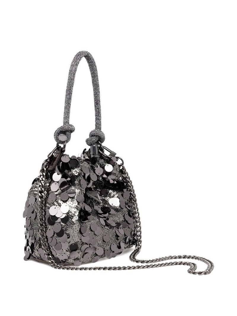 GUESS USA logo-plaque sequin cross body bag outlook