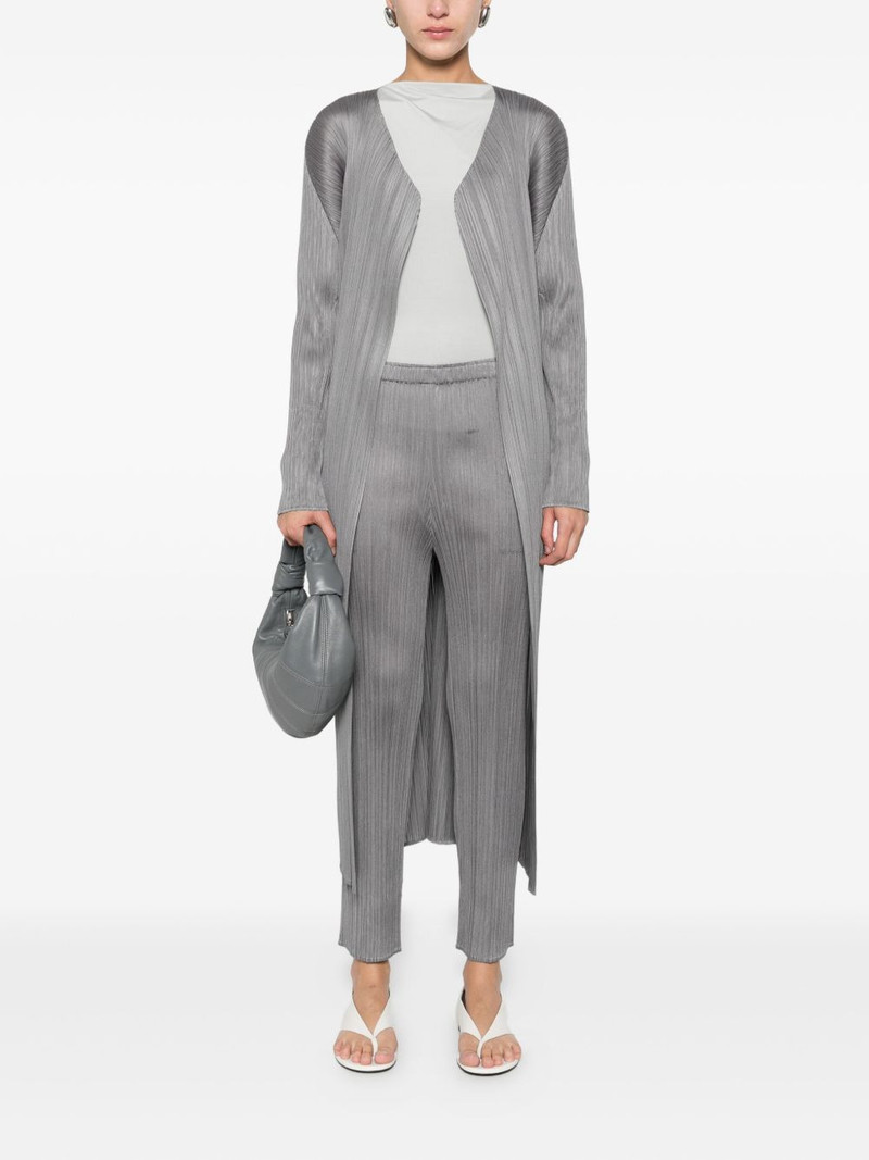 Pleats Please Issey Miyake open-front pleated coat outlook