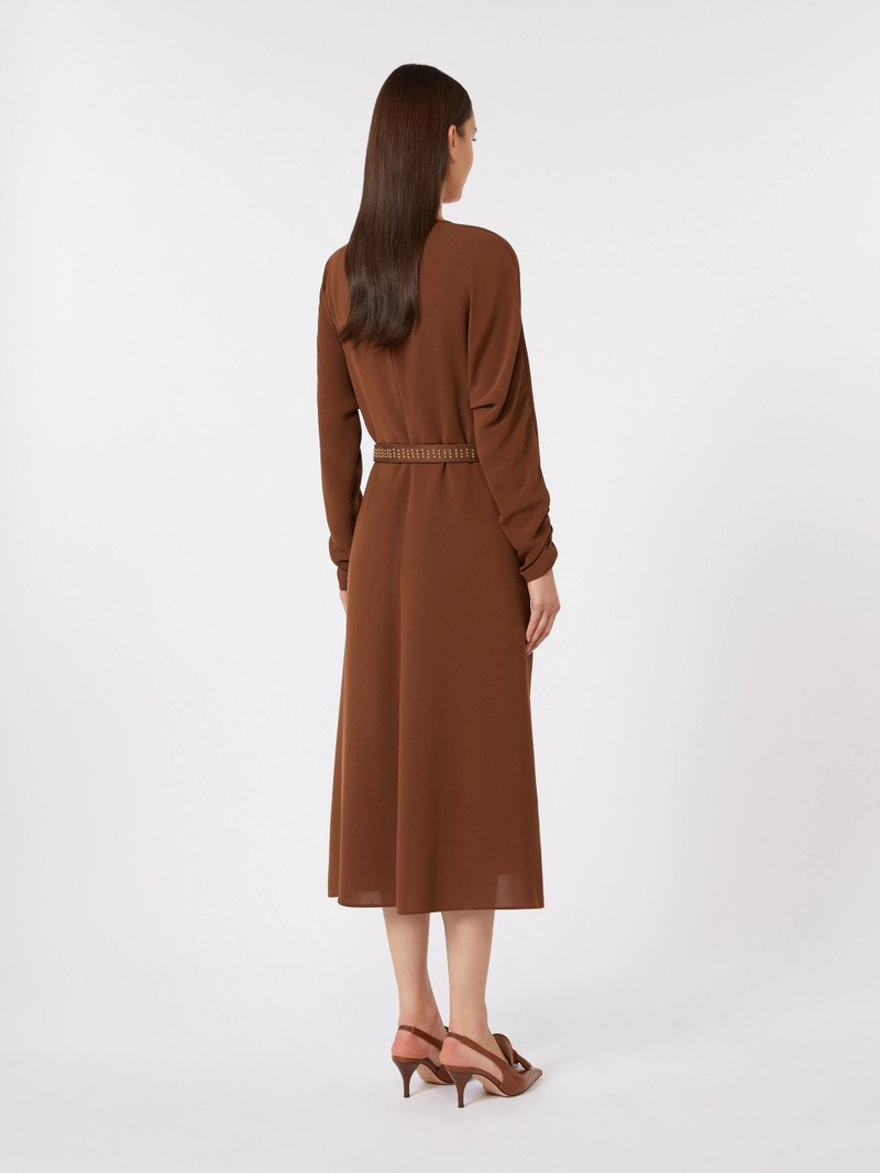 ZERBINO Cady flared dress - CHOCOLATE 4