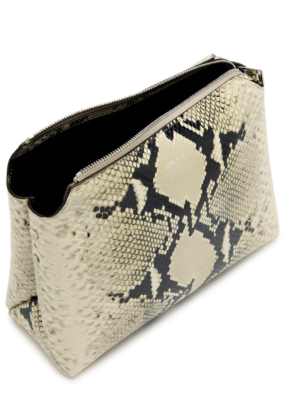 Khaite Lina Medium Snake-effect Leather Cross-body bag - 4