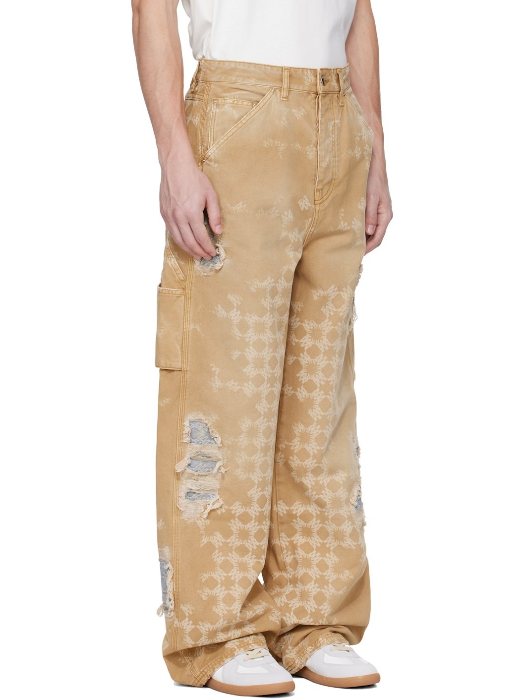 Tan Repair Jeans - 2